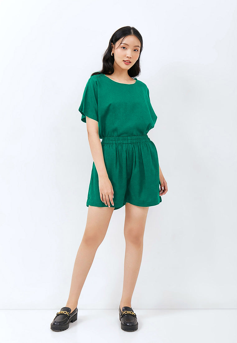 Julia Owers Setelan/Set Linen Casual HINAKO Emerald Size L