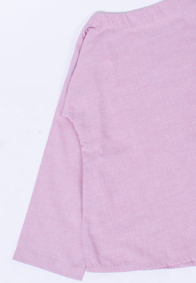Moira Setelan/Set Linen Casual QUELLA Pink Size 06T